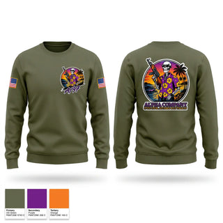 Crew Neck Sweatshirt, Aloha 97th CA, Army, Teamtime, Team time, sublimation, custom sports apparel, team uniforms, spirit wear, spiritwear, sports uniforms, custom shirts, team store, custom team store, fundraiser sports, apparel fundraiser