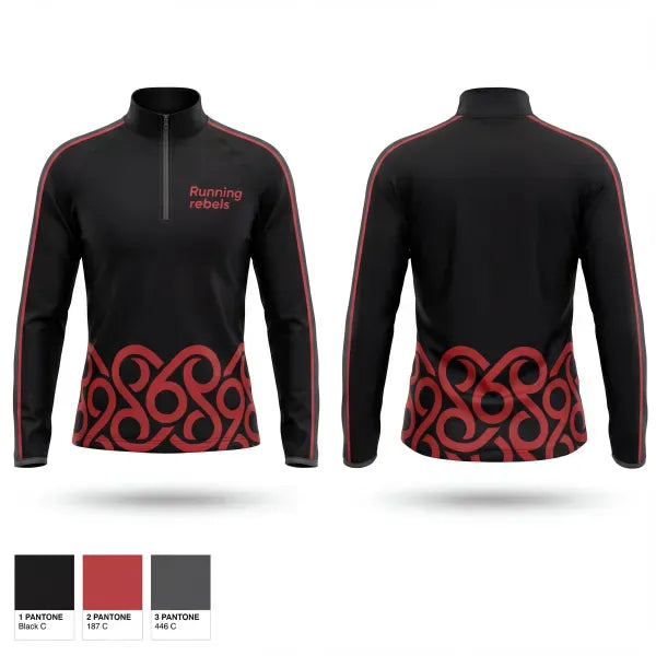 Quarter Zip Jacket, Running rebels, Men's Basketball, Teamtime, Team time, sublimation, custom sports apparel, team uniforms, spirit wear, spiritwear, sports uniforms, custom shirts, team store, custom team store, fundraiser sports, apparel fundraiser
