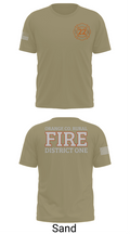 Orange County Rural District 1 Fire Department 66539276 Old School Cotton Feel Shirt - 90