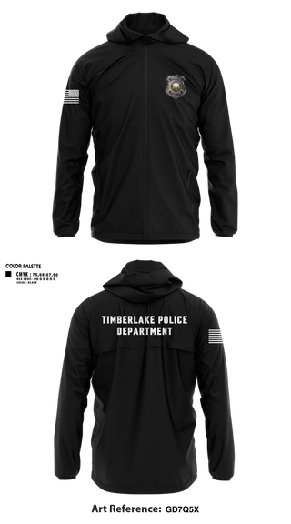 Windbreaker, TIMBERLAKE POLICE DEPARTMENT, Police, Teamtime, Team time, sublimation, custom sports apparel, team uniforms, spirit wear, spiritwear, sports uniforms, custom shirts, team store, custom team store, fundraiser sports, apparel fundraiser