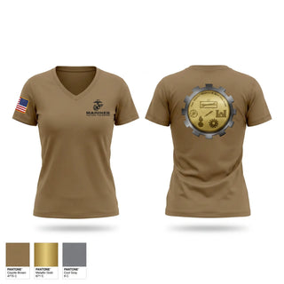 Womens Short Sleeve Vneck Shirt, OMC 1st Maintenance, Marines, Teamtime, Team time, sublimation, custom sports apparel, team uniforms, spirit wear, spiritwear, sports uniforms, custom shirts, team store, custom team store, fundraiser sports, apparel fundraiser