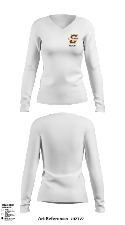 Joseph Case Golf 84034707 Women's Long Sleeve V-neck Shirt - 4