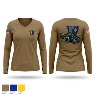 Womens Long Sleeve Vneck Shirt, H Flight Hodags, Air Force, Teamtime, Team time, sublimation, custom sports apparel, team uniforms, spirit wear, spiritwear, sports uniforms, custom shirts, team store, custom team store, fundraiser sports, apparel fundraiser