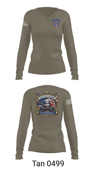 Womens Long Sleeve Vneck Shirt, 529th 4-3 Battalion The Old Guard, Army, Teamtime, Team time, sublimation, custom sports apparel, team uniforms, spirit wear, spiritwear, sports uniforms, custom shirts, team store, custom team store, fundraiser sports, apparel fundraiser