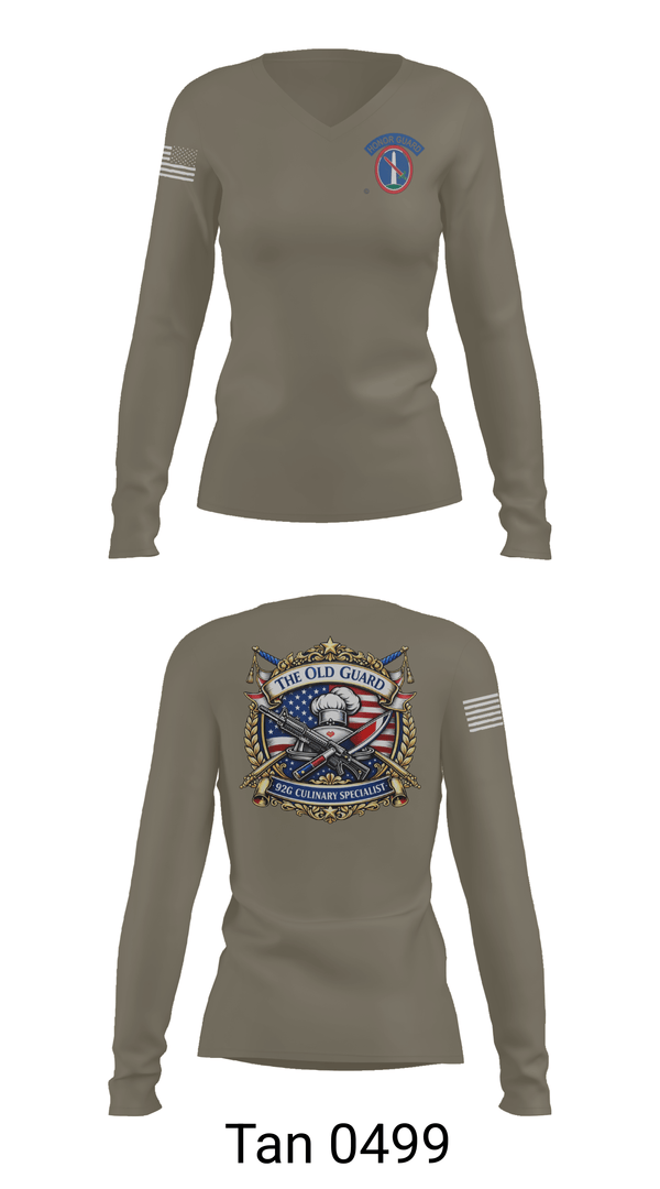 Womens Long Sleeve Vneck Shirt, 529th 4-3 Battalion The Old Guard, Army, Teamtime, Team time, sublimation, custom sports apparel, team uniforms, spirit wear, spiritwear, sports uniforms, custom shirts, team store, custom team store, fundraiser sports, apparel fundraiser