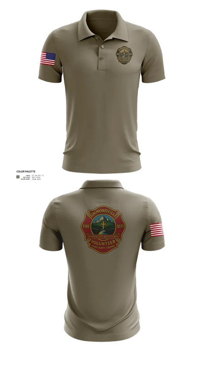 Simmonsville VFD 9385181 Short Sleeve Performance Polo - 102