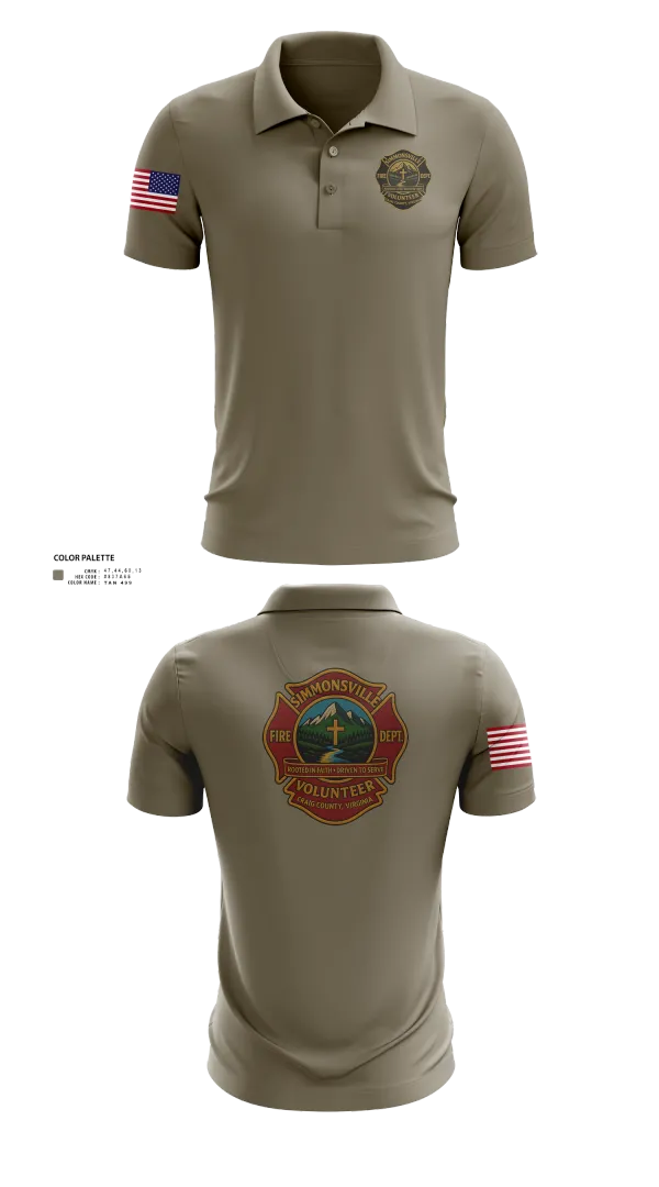 Short Sleeve Performance Polo, Simmonsville VFD, , Teamtime, Team time, sublimation, custom sports apparel, team uniforms, spirit wear, spiritwear, sports uniforms, custom shirts, team store, custom team store, fundraiser sports, apparel fundraiser