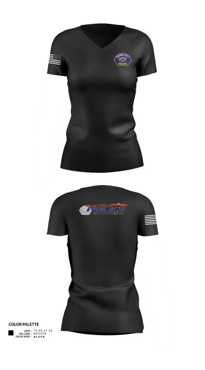 Webb City Police Department 58587049 Women's Short Sleeve V-neck Shirt - 20