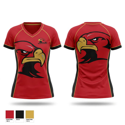 Mountain Empire High School Football Women's Short Sleeve V-neck Shirt - 1