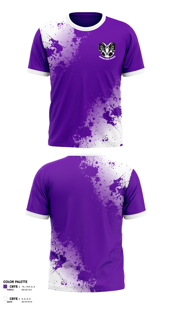 Short Sleeve Performance Shirt, Deering Rams Soccer, Men's Soccer, Teamtime, Team time, sublimation, custom sports apparel, team uniforms, spirit wear, spiritwear, sports uniforms, custom shirts, team store, custom team store, fundraiser sports, apparel fundraiser