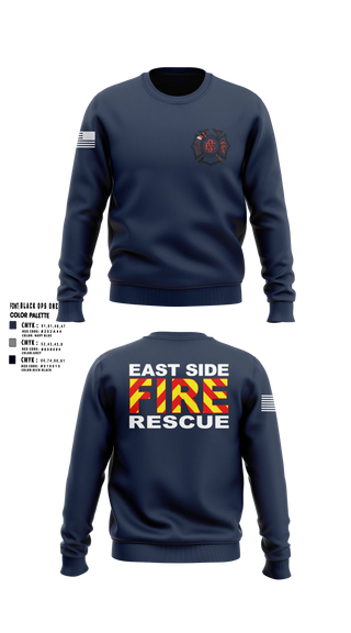 Crew Neck Sweatshirt, East Side Fire Department (Belleville), Fire Department, Teamtime, Team time, sublimation, custom sports apparel, team uniforms, spirit wear, spiritwear, sports uniforms, custom shirts, team store, custom team store, fundraiser sports, apparel fundraiser