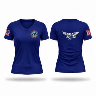 Womens Short Sleeve Vneck Shirt, LAJVAMC, EMS/EMT, Teamtime, Team time, sublimation, custom sports apparel, team uniforms, spirit wear, spiritwear, sports uniforms, custom shirts, team store, custom team store, fundraiser sports, apparel fundraiser