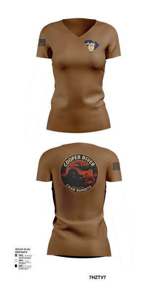 Womens Short Sleeve Vneck Shirt, Cooper River Crab Bandits, , Teamtime, Team time, sublimation, custom sports apparel, team uniforms, spirit wear, spiritwear, sports uniforms, custom shirts, team store, custom team store, fundraiser sports, apparel fundraiser