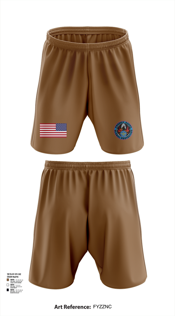 Athletic Shorts With Pockets, Phoenix Raven Instrutor, , Teamtime, Team time, sublimation, custom sports apparel, team uniforms, spirit wear, spiritwear, sports uniforms, custom shirts, team store, custom team store, fundraiser sports, apparel fundraiser
