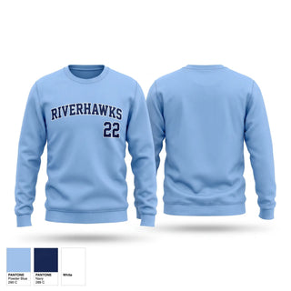 Crew Neck Sweatshirt, Logan Martin Riverhawks, Baseball, Teamtime, Team time, sublimation, custom sports apparel, team uniforms, spirit wear, spiritwear, sports uniforms, custom shirts, team store, custom team store, fundraiser sports, apparel fundraiser