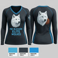 FBC Blizzard Elite Wolves 20278303 Women's Long Sleeve V-neck Shirt - 21