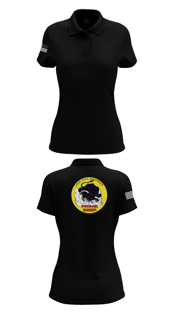 Womens Short Sleeve Performance Polo, 185th CES, Navy, Teamtime, Team time, sublimation, custom sports apparel, team uniforms, spirit wear, spiritwear, sports uniforms, custom shirts, team store, custom team store, fundraiser sports, apparel fundraiser