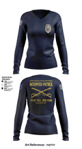 Metro Nashville Police Department Horse Mounted Unit Women's Long Sleeve V-neck Shirt - 1