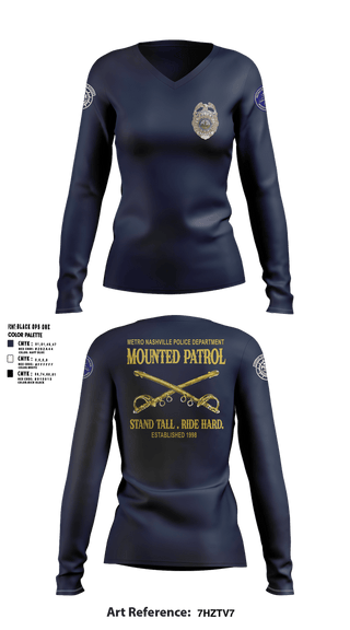 Womens Long Sleeve Vneck Shirt, IAFF Local 3282 La Marque Professional Firefighter's Association, Fire Department, Teamtime, Team time, sublimation, custom sports apparel, team uniforms, spirit wear, spiritwear, sports uniforms, custom shirts, team store, custom team store, fundraiser sports, apparel fundraiser
