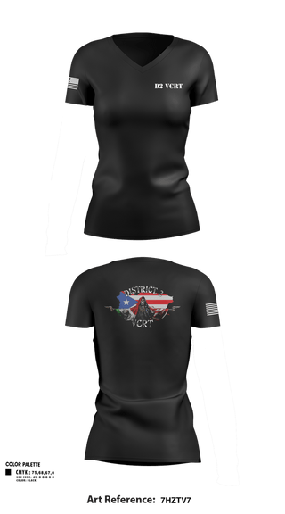 Womens Short Sleeve Vneck Shirt, D2 Violent Crime Reduction Team, Police, Teamtime, Team time, sublimation, custom sports apparel, team uniforms, spirit wear, spiritwear, sports uniforms, custom shirts, team store, custom team store, fundraiser sports, apparel fundraiser