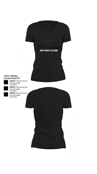 Indy Radio Platoon 10234991 Women's Short Sleeve V-neck Shirt - 24