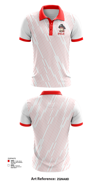 Page High School Volleyball 46442343 Short Sleeve Performance Polo - 42
