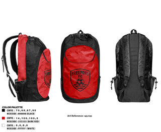 Gear Bag, Freeport FC, Men's Soccer, Teamtime, Team time, sublimation, custom sports apparel, team uniforms, spirit wear, spiritwear, sports uniforms, custom shirts, team store, custom team store, fundraiser sports, apparel fundraiser