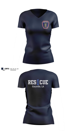 Womens Short Sleeve Vneck Shirt, Marathon Fire Rescue, Fire Department, Teamtime, Team time, sublimation, custom sports apparel, team uniforms, spirit wear, spiritwear, sports uniforms, custom shirts, team store, custom team store, fundraiser sports, apparel fundraiser