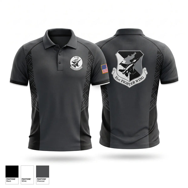 Short Sleeve Performance Polo, 51st Fighter Wing Advanced Programs Office, Air Force, Teamtime, Team time, sublimation, custom sports apparel, team uniforms, spirit wear, spiritwear, sports uniforms, custom shirts, team store, custom team store, fundraiser sports, apparel fundraiser