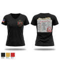 744 Engineer Company Women's Short Sleeve V-neck Shirt - 1