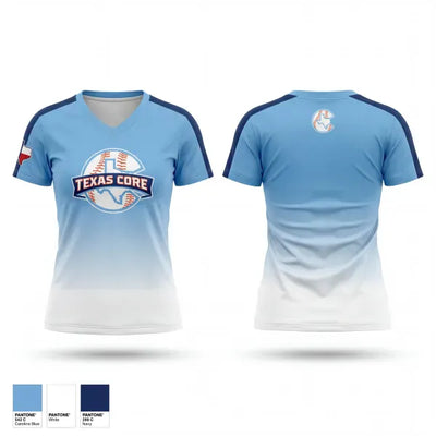 Texas Core Baseball 88016282 Women's Short Sleeve V-neck Shirt - 1