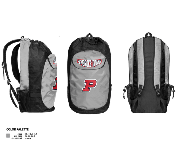 Gear Bag, Pembroke Titans Football And Cheer, , Teamtime, Team time, sublimation, custom sports apparel, team uniforms, spirit wear, spiritwear, sports uniforms, custom shirts, team store, custom team store, fundraiser sports, apparel fundraiser