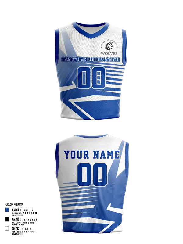 Mens Basketball Jersey, Northwest Mississippi Wolves, Men's Basketball, Teamtime, Team time, sublimation, custom sports apparel, team uniforms, spirit wear, spiritwear, sports uniforms, custom shirts, team store, custom team store, fundraiser sports, apparel fundraiser