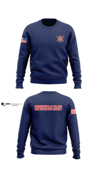 Crew Neck Sweatshirt, Morrisonville Palmer Fire Protection District, Fire Department, Teamtime, Team time, sublimation, custom sports apparel, team uniforms, spirit wear, spiritwear, sports uniforms, custom shirts, team store, custom team store, fundraiser sports, apparel fundraiser