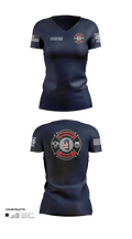 Gallatin Fire Department Station 4 20459748 Women's Short Sleeve V-neck Shirt - 41