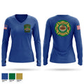 Green Brook Fire Department Women's Long Sleeve V-neck Shirt - 1
