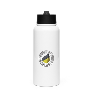 C Co 2-47 197th Infantry Brigade Stainless Steel Water Bottle with a Straw Lid