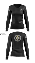 Wayne County Sheriff’s Department 8145507 Women's Long Sleeve V-neck Shirt - 1