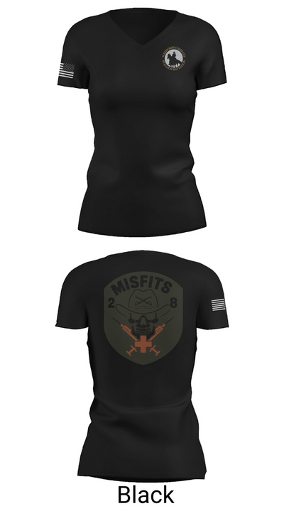 2-8 Cav, HHC, Medic Platoon 50281984 Women's Short Sleeve V-neck Shirt - 28