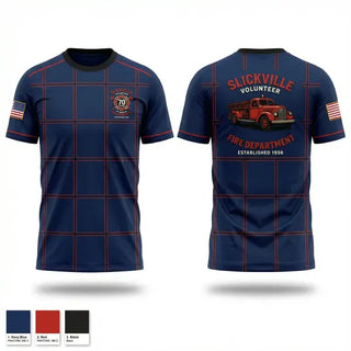 Short Sleeve Performance Shirt, Slickville VFD, Fire Department, Teamtime, Team time, sublimation, custom sports apparel, team uniforms, spirit wear, spiritwear, sports uniforms, custom shirts, team store, custom team store, fundraiser sports, apparel fundraiser
