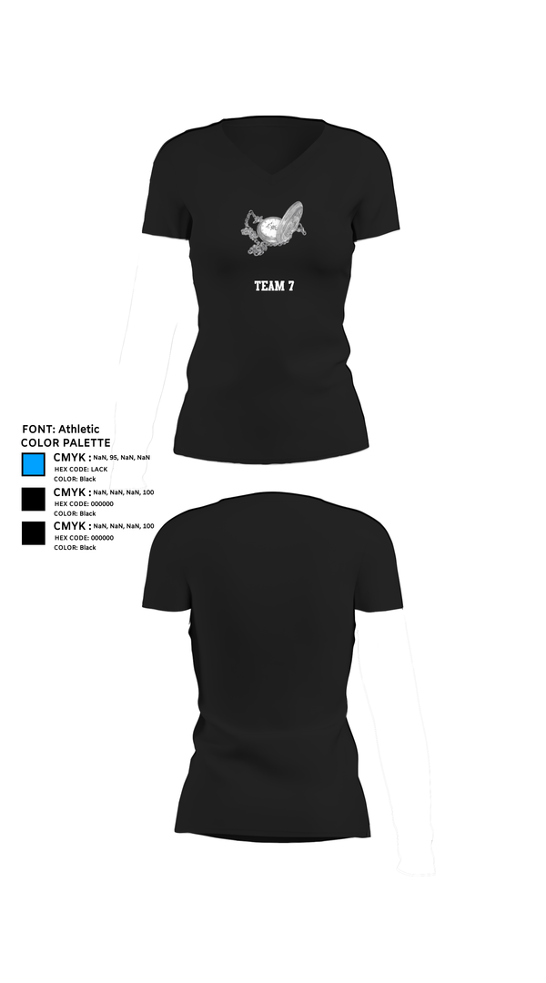 Womens Short Sleeve Vneck Shirt, Team 7, E-Sports, Teamtime, Team time, sublimation, custom sports apparel, team uniforms, spirit wear, spiritwear, sports uniforms, custom shirts, team store, custom team store, fundraiser sports, apparel fundraiser