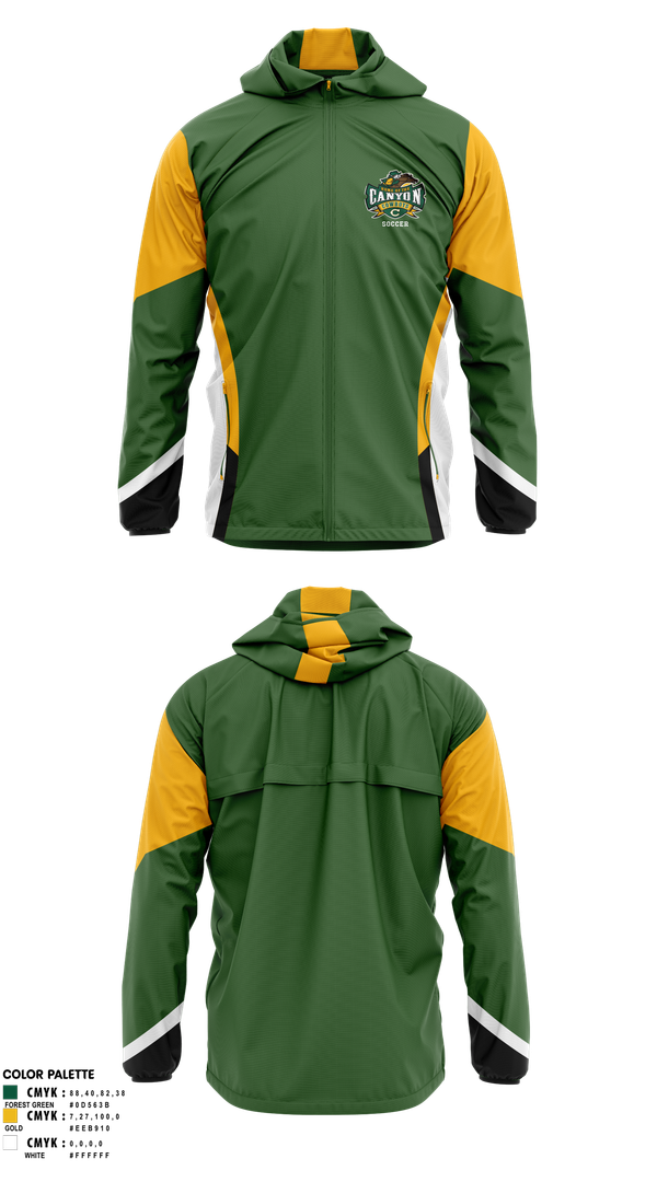 Windbreaker, Canyon High School Girls Soccer, Women's Soccer, Teamtime, Team time, sublimation, custom sports apparel, team uniforms, spirit wear, spiritwear, sports uniforms, custom shirts, team store, custom team store, fundraiser sports, apparel fundraiser