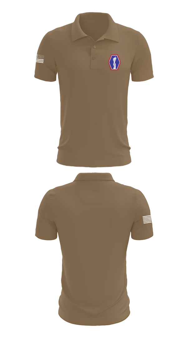 Short Sleeve Performance Polo, 100 Battalion 442 Infantry, Army, Teamtime, Team time, sublimation, custom sports apparel, team uniforms, spirit wear, spiritwear, sports uniforms, custom shirts, team store, custom team store, fundraiser sports, apparel fundraiser