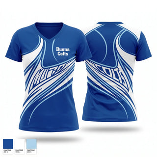 Womens Short Sleeve Vneck Shirt, Buena Colts, Baseball, Teamtime, Team time, sublimation, custom sports apparel, team uniforms, spirit wear, spiritwear, sports uniforms, custom shirts, team store, custom team store, fundraiser sports, apparel fundraiser