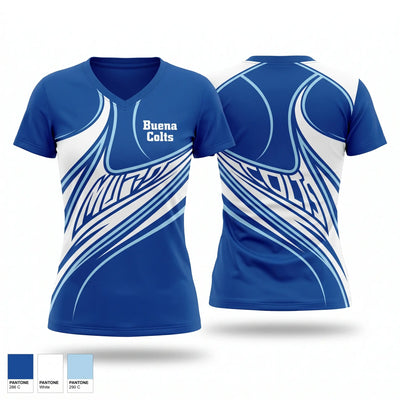 Buena Colts Women's Short Sleeve V-neck Shirt - 1