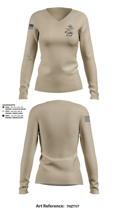 1345 20694842 Women's Long Sleeve V-neck Shirt - 5