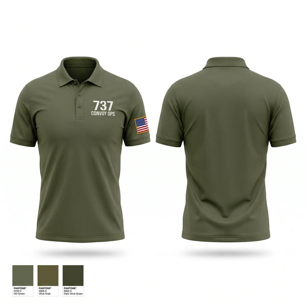 Short Sleeve Performance Polo, 737 convoy ops, Army, Teamtime, Team time, sublimation, custom sports apparel, team uniforms, spirit wear, spiritwear, sports uniforms, custom shirts, team store, custom team store, fundraiser sports, apparel fundraiser