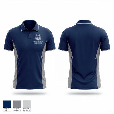 Michigan City High School Track & Field 68321565 Short Sleeve Performance Polo - 1
