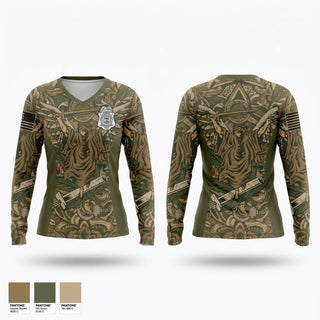 Womens Long Sleeve Vneck Shirt, 3rd Judicial Drug Task Force, Police, Teamtime, Team time, sublimation, custom sports apparel, team uniforms, spirit wear, spiritwear, sports uniforms, custom shirts, team store, custom team store, fundraiser sports, apparel fundraiser