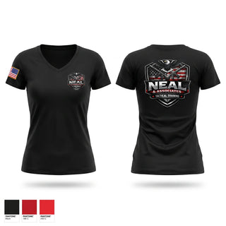 Womens Short Sleeve Vneck Shirt, Neal & Associates, Police, Teamtime, Team time, sublimation, custom sports apparel, team uniforms, spirit wear, spiritwear, sports uniforms, custom shirts, team store, custom team store, fundraiser sports, apparel fundraiser